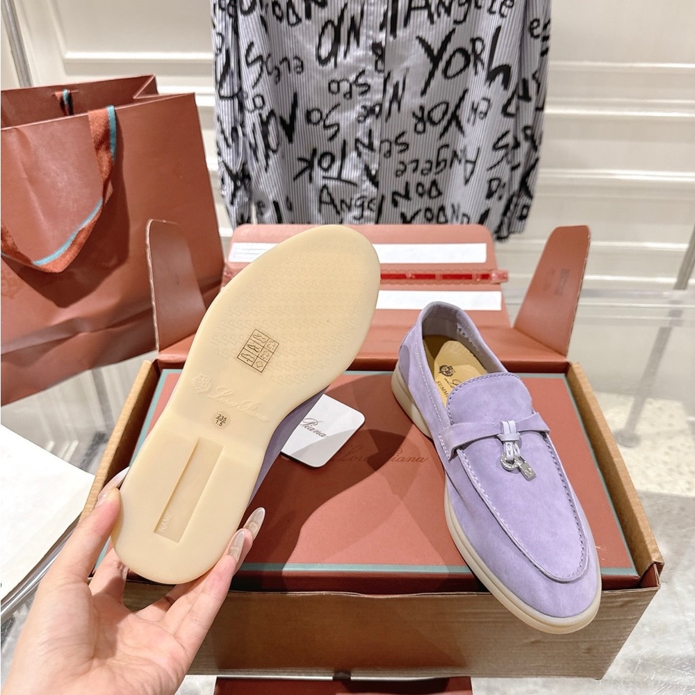 Loro Piana Lavender Suede Loafers | Spring Essential 👡💕 - Picture 8 of 9